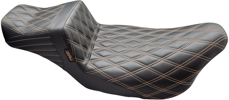 LE PERA Tailwhip Daddy Long Legs Seat - Double Diamond w/ Chestnut Thread - FLH/FLT '08-'24 LK-587DLDD-CHET - PartsOutlet.com.au