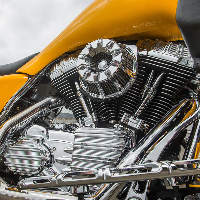 ARLEN NESS 10-GAUGE® INVERTED SERIES AIR CLEANER, CHROME - 00-17 - TWIN CAM (Exc. FBW & 99-01 FI FLT) - 18-942 - PartsOutlet.com.au