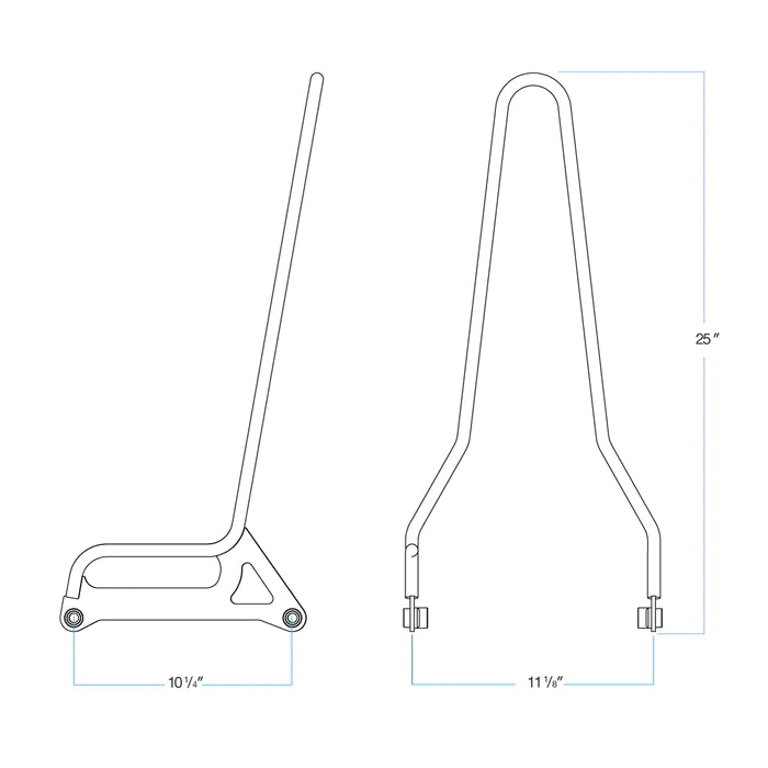 BILTWELL EXFIL Sissy Bar - FXD - Gloss Black 5003-101 - PartsOutlet.com.au