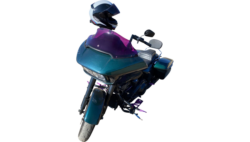 KLOCK WERKS Kolor Flare Sport Windshield - 9" - Purple - FLTR '15-'25 - KWW-01-0673