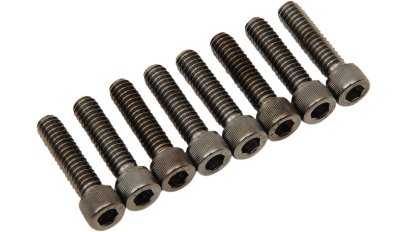 DRAG SPECIALTIES Bolt Kit M8 Lifter Black/Chrome Knurled - Harley-Davidson 2017-2021 - MK776BK - PartsOutlet.com.au