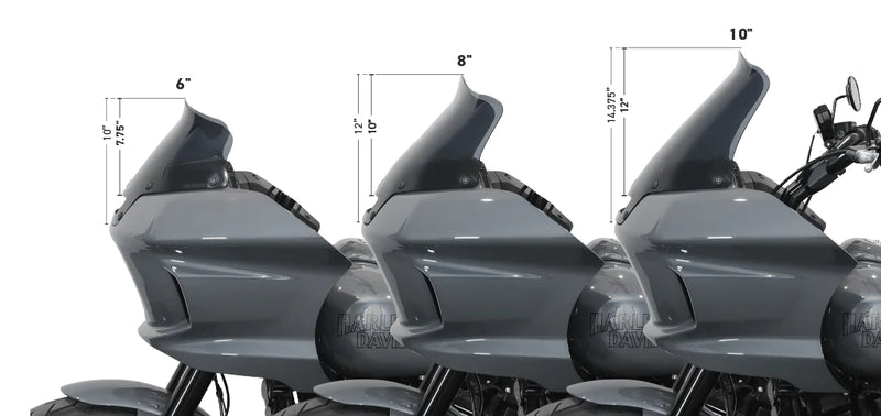KLOCK WERKS Flare Windshield - 6" - Dark Smoke - FXLRST '22-'25 - KWW-02-0607-DS