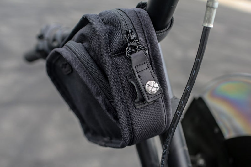 BURLY BRAND Handlebar Bag - Black Cordura B15-1012B - PartsOutlet.com.au