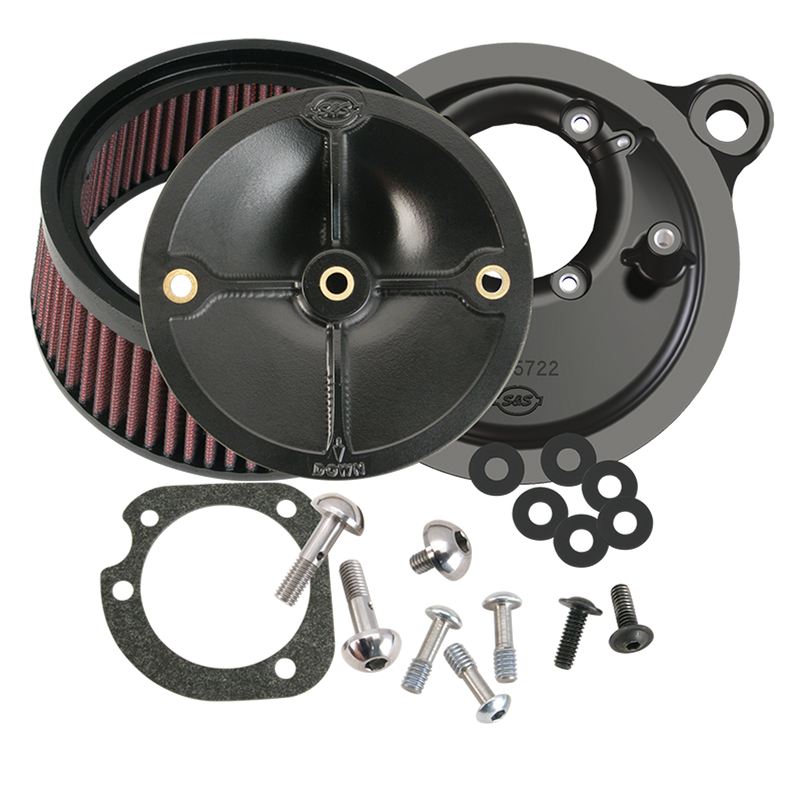 S&S CYCLE Stealth Street-Legal Air Cleaner Kit Without Cover for 2008-'17 HD® Touring Models and 2016-2017 Softail® Models - 170-0301B - PartsOutlet.com.au