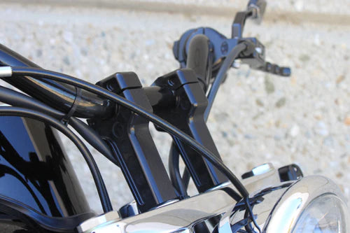 JOKER MACHINE Risers - Dual - 4" - Harley Davidson - Black - 03-864B