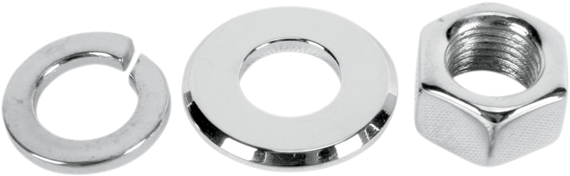 COLONY Nuts with Washers Kit - Front/Axle - Hex - Chrome - '72-'07 Harley-Davidson 8769-3