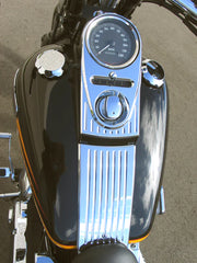 JOKER MACHINE Tear Drop Upper Dash Cover - Ball-Milled - Chrome - Harley-Davidson 1993-2020 - 04-21BM - PartsOutlet.com.au
