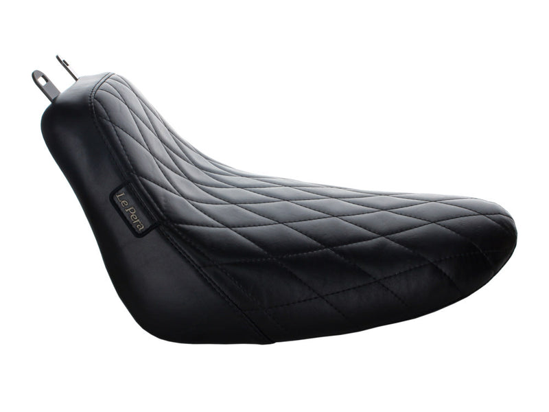 LE PERA Bare Bones Solo Seat With Black Diamond Stitch. Fits Softail Deluxe & Heritage Softail Classic 2018up - LYX-007DM - PartsOutlet.com.au