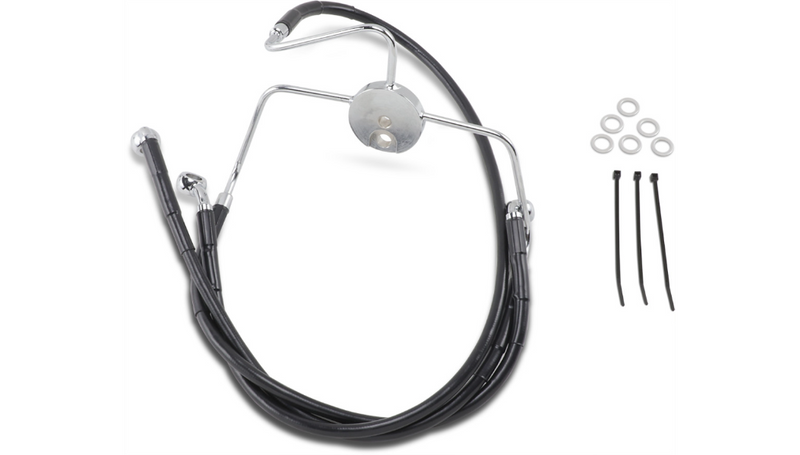 DRAG SPECIALTIES Brake Line - Front - Black -+2" - Road King '94-'07 - 644410-2BLK