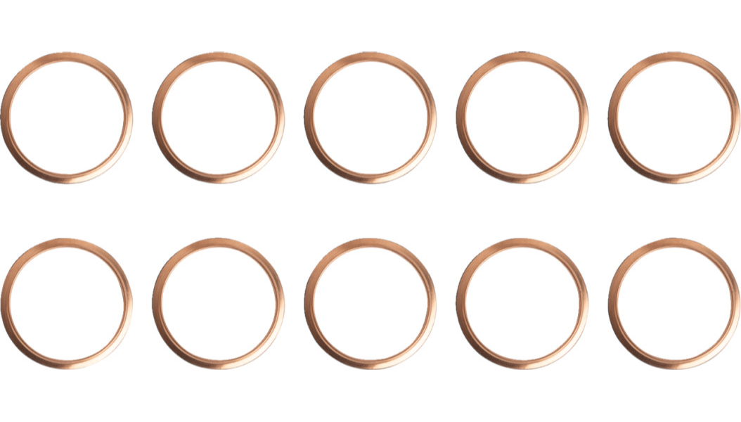 JAMES GASKET Copper Exhaust Gasket - 10 Pack - Harley-Davidson '66-'84 - JGI-65834-68-A