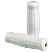 JOKER MACHINE Grips - Radial - Rubber - White - Harley-Davidson 1980-2020 - 03-61W - PartsOutlet.com.au