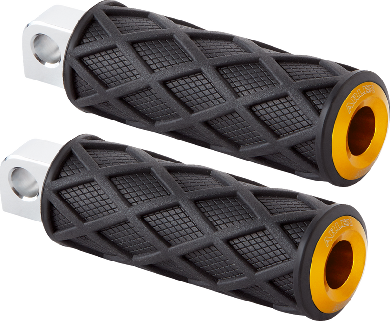 ARLEN NESS Diamond Footpegs, Gold - Standard Male Mount - 400-055 - PartsOutlet.com.au