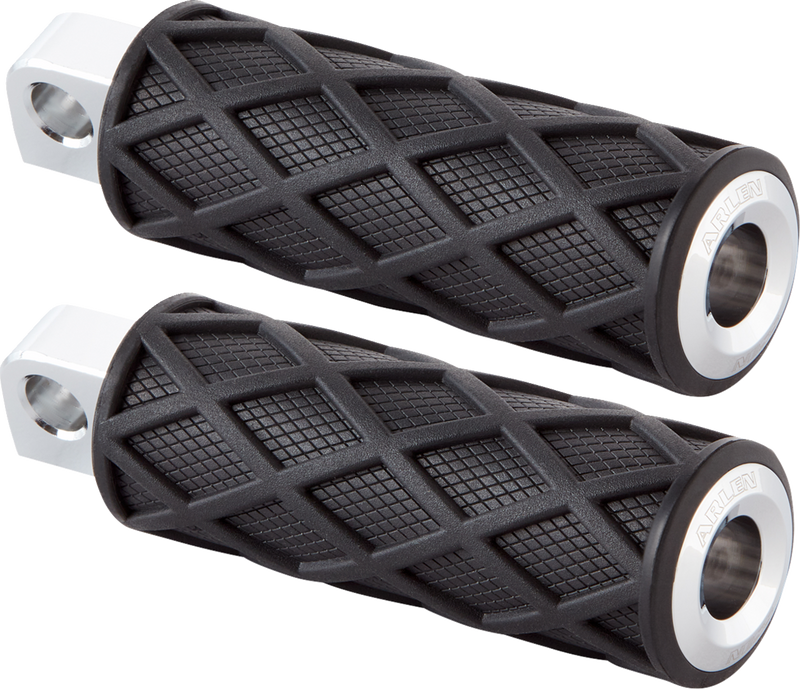 ARLEN NESS Diamond Footpegs, Chrome - Standard Male Mount - 400-048 - PartsOutlet.com.au
