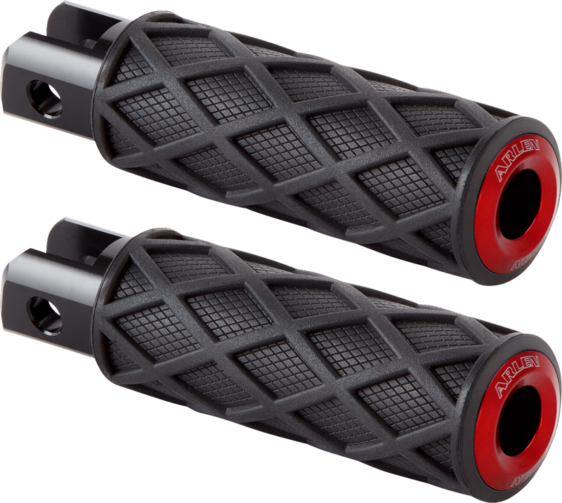 ARLEN NESS Diamond Footpegs, Red - 18-Softail Driver - 400-058 - PartsOutlet.com.au