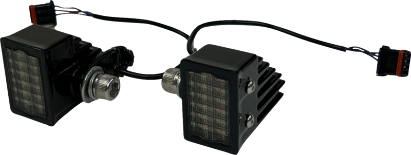 CUSTOM DYNAMICS LED Turn Signals - Front - Gloss Black CD-LRST-FTS-B