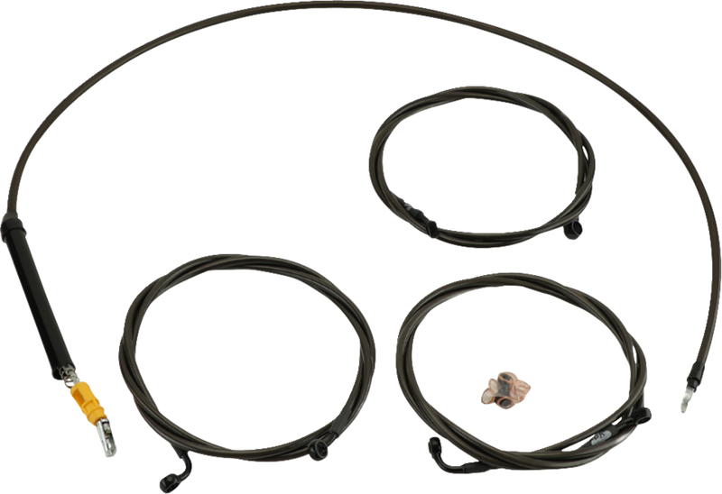 LA CHOPPERS Handlebar Cable/Brake Line Kit - 15" - 17" Ape Hanger Handlebars - Midnight - Touring '23-'24 - LA-8059KT-16M