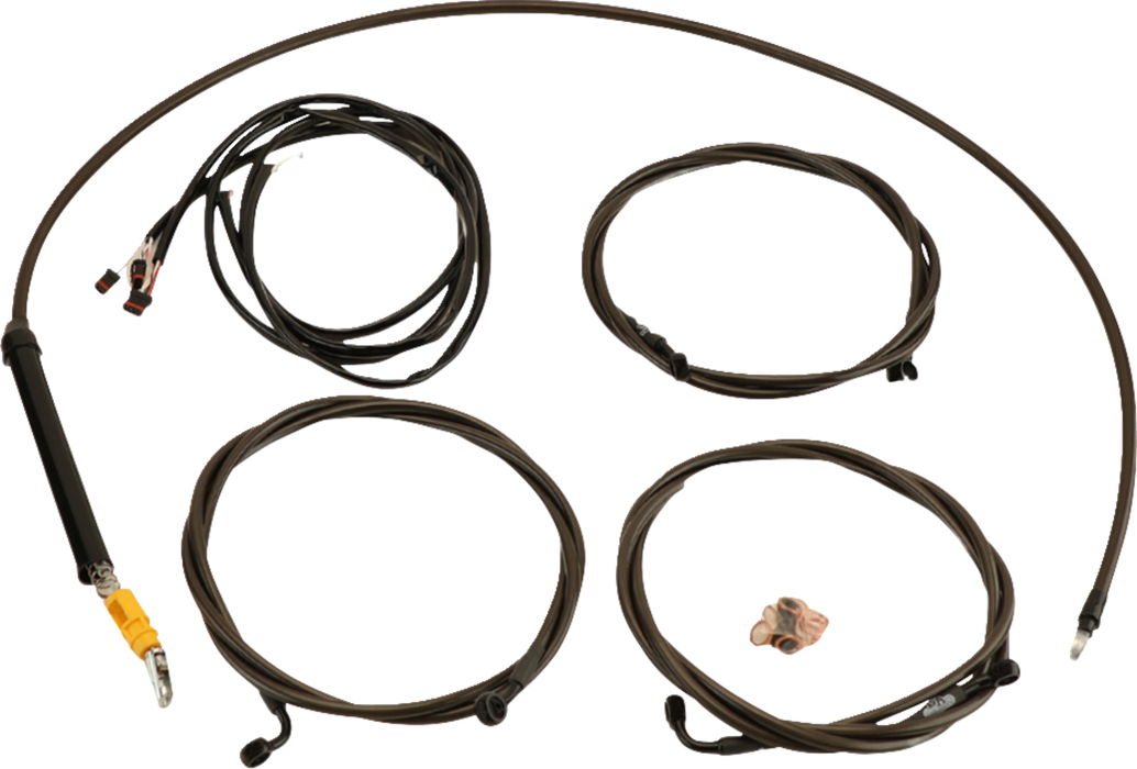 LA CHOPPERS Cable Kit - 12" - 14" Handlebars - Midnight - FL '23-'24 - LA-8059KT3-13M