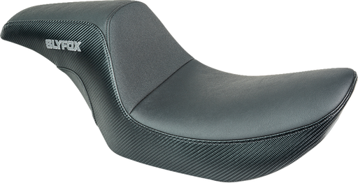 SLYFOX Drifter Seat - Gray Logo - Black Vinyl - Smooth - FXR '82-'00 SlyFox4681B
