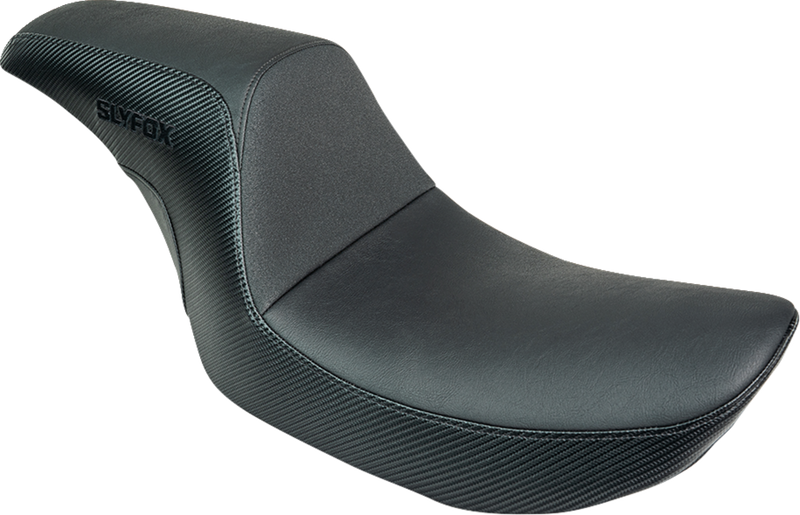 SLYFOX Drifter Seat - Black Logo - Black Vinyl - Smooth - FXR '82-'00 SlyFox4681A