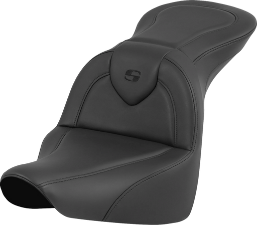 SADDLEMEN RoadSofa Seat - Black - without Driver Backrest - FLFB/S & FXBR '18-'24 818-27-187 - PartsOutlet.com.au