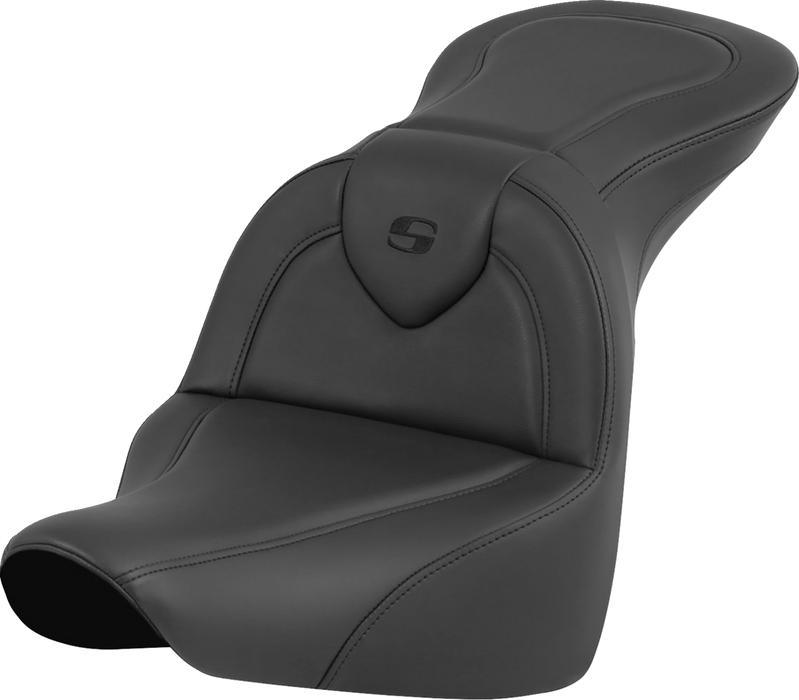 SADDLEMEN RoadSofa Seat - Black - without Driver Backrest - FLFB/S & FXBR '18-'24 818-27-187 - PartsOutlet.com.au