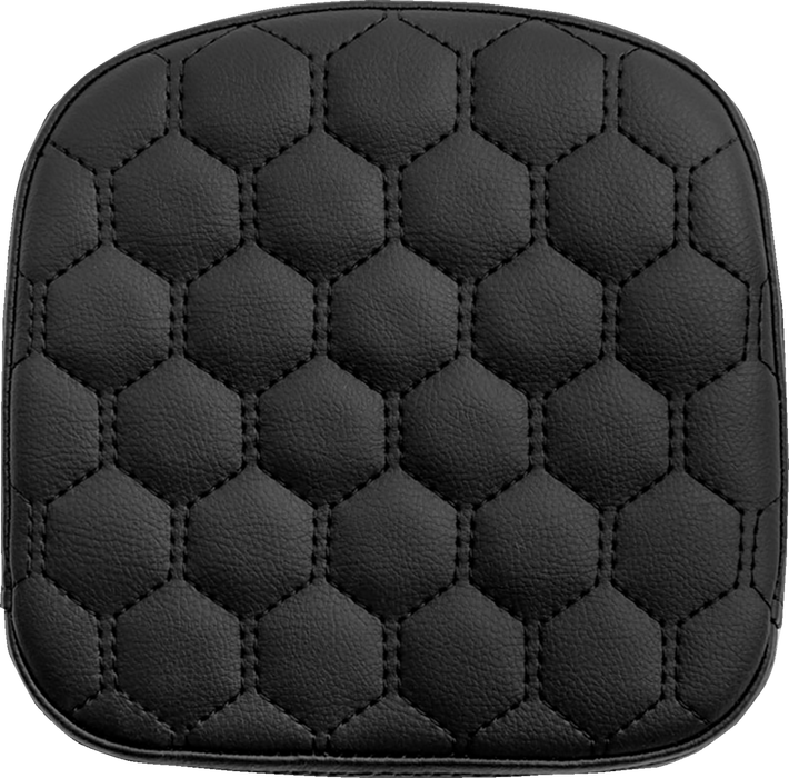 SADDLEMEN Sissy Bar Pad - Honeycomb - Black Stitching 040749 - PartsOutlet.com.au