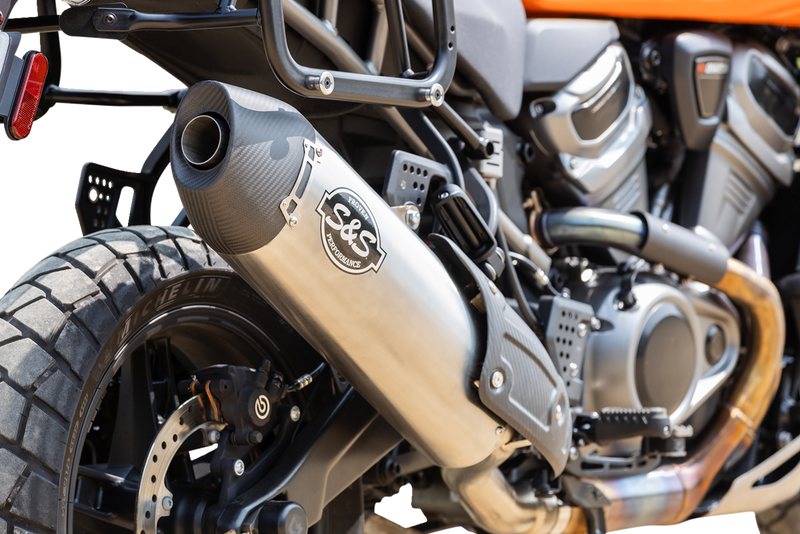 S&S CYCLE Slip-On Muffler - Brushed Stainless Steel - 50-State 550-1081 - PartsOutlet.com.au