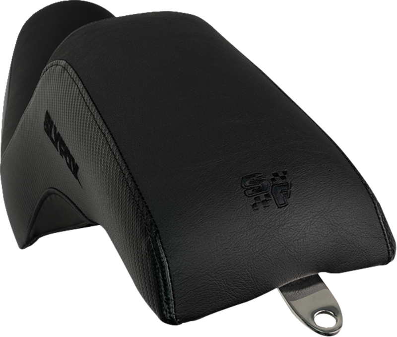 SLYFOX Drifter Seat - Black Logo - Black Vinyl - Smooth - FXR '82-'00 SlyFox4681A