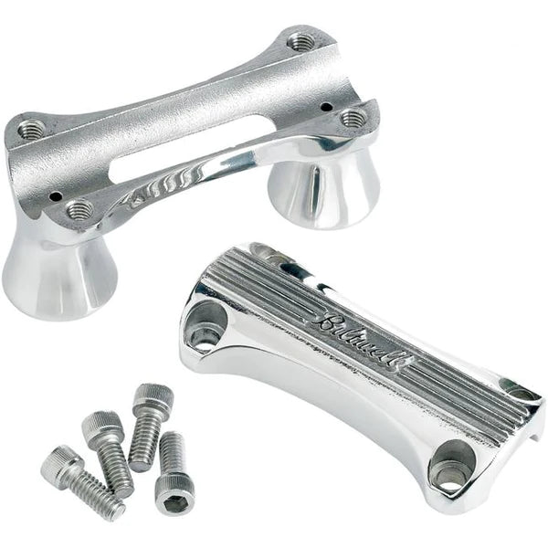 BILTWELL Risers - Thunder - 2" - Polished - Silver - 6402-302-02