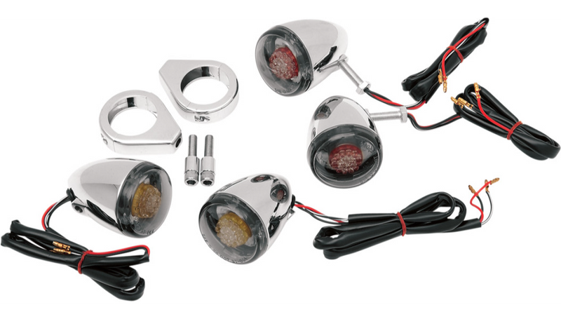 DRAG SPECIALTIES Turn Signal Kit - Red/Smoke 12-0212 - PartsOutlet.com.au