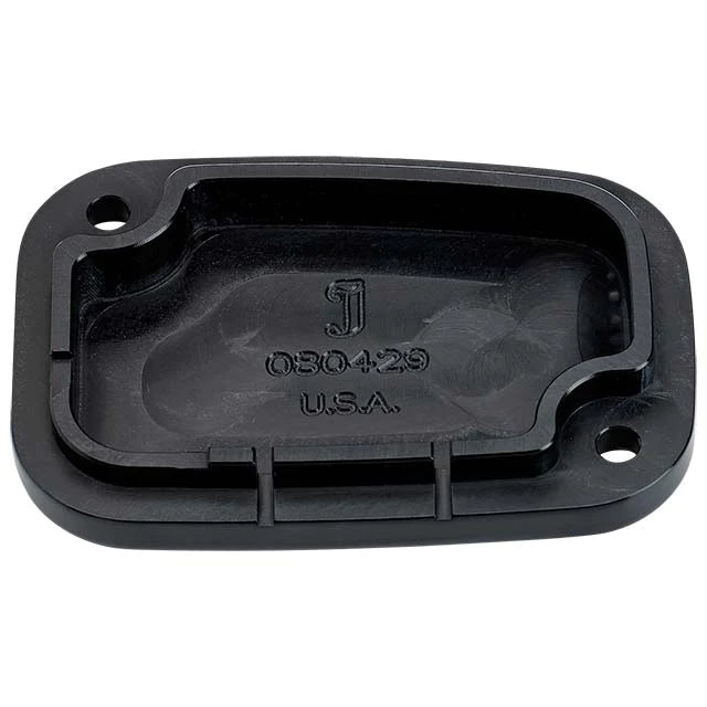 JOKER MACHINE Master Cylinder Cover - Brake - Front - Smooth - Black - '08-'23 FL - 08-004B - PartsOutlet.com.au
