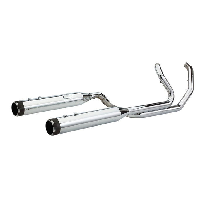 S&S CYCLE EL DORADO EXHAUST SYSTEM for M8 TOURING MODELS–Chrome with Black Thruster End Cap 550-0699C