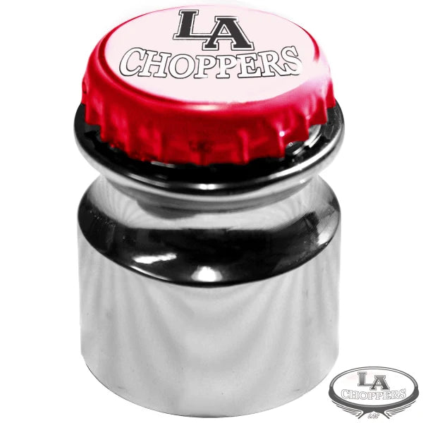 LA CHOPPERS BOTTLE CAP TOP-CHOKE KNOB COVER CHROME HD - LA-7608-01