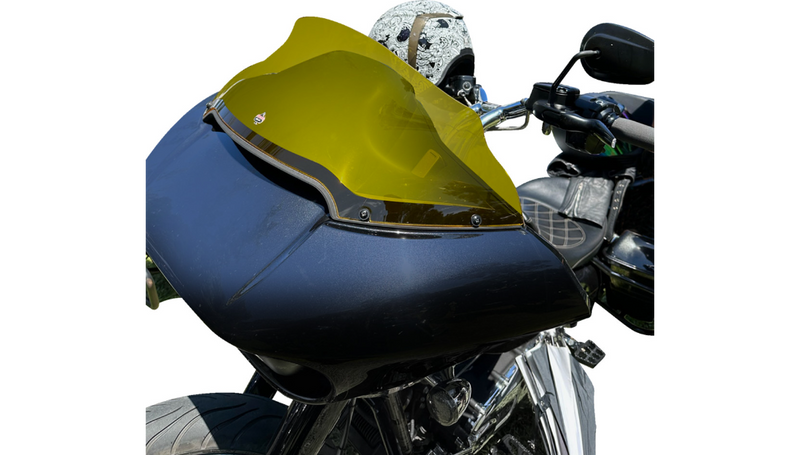 KLOCK WERKS Kolor Flare Sport Windshield - 9" - Yellow - FLTR '15-'23 - KWW-01-0669