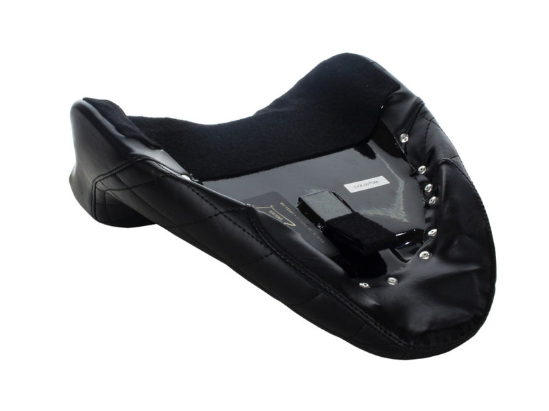 LE PERA Bare Bones Solo Seat With Black Diamond Stitch. Fits Softail Deluxe & Heritage Softail Classic 2018up - LYX-007DM - PartsOutlet.com.au