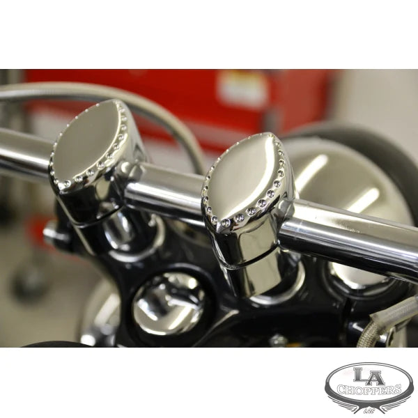 LA CHOPPERS RISERS DRILLED FOR 1" HANDLEBARS 1.5" RISE CHROME UNIVERSAL - LA-7403-01