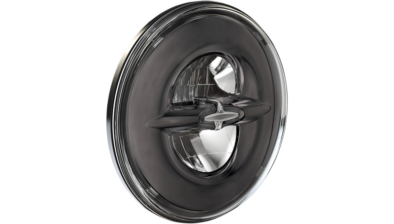 DRAG SPECIALTIES 7" Reflector-Style Headlight - Black 0555944