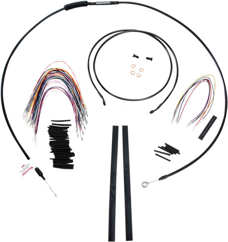 BURLY BRAND Control Kit - 15" Ape Hanger Handlebars - Harley-Davidson '08-'13 - B30-1100