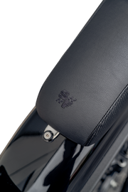 SLYFOX Drifter Seat - Black Logo - Black Vinyl w/ Slipstop - Carbon Fiber - Dyna '96-'03 4683A-slyfox
