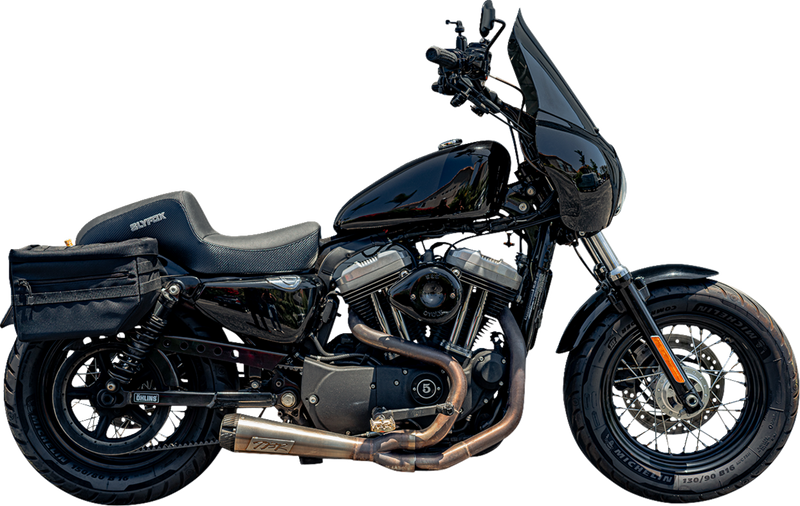 SLYFOX Drifter Seat - Gray Logo - Black Vinyl w/ Slipstop - Carbon Fiber - XL '04-'22 4684B-slyfox