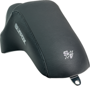 SLYFOX Drifter Seat - Gray Logo - Black Vinyl w/ Slipstop - Carbon Fiber - XL '04-'22 4684B-slyfox