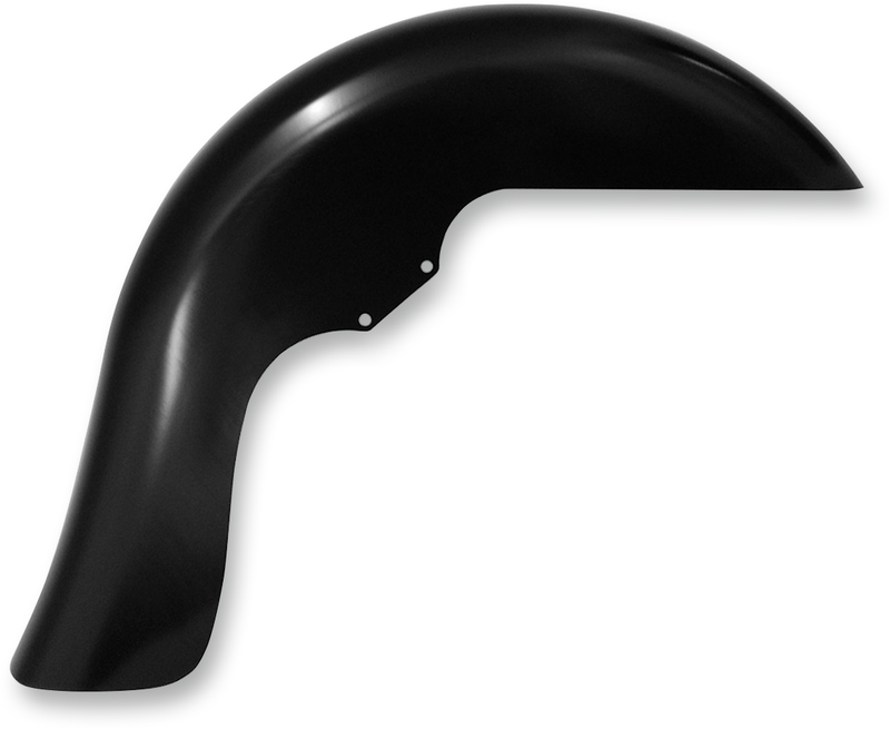 KLOCK WERKS WFB Benchmark Front Fender - Steel - Black - For Raked Trees - 23" - FLH '84-'13 - KWF-01-0259