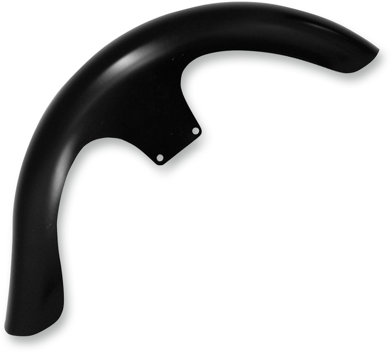 KLOCK WERKS Lil' Wrapper Front Fender Kit - For Raked Trees - Black - Steel - 23" - FL '84-'13 - KWF-01-0246