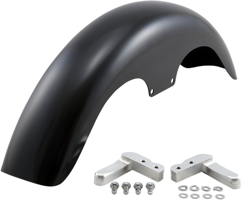 KLOCK WERKS Klub Fender Kit - w/ Raw Blocks - Steel - 19" - Harley-Davidson '06-'22 - KWF-03-0011