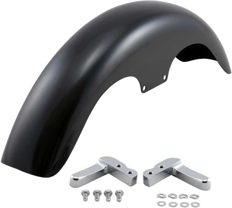 KLOCK WERKS Klub Fender Kit - w/ Chrome Blocks - Steel - 19" - Harley-Davidson '06-'22 - KWF-03-0018