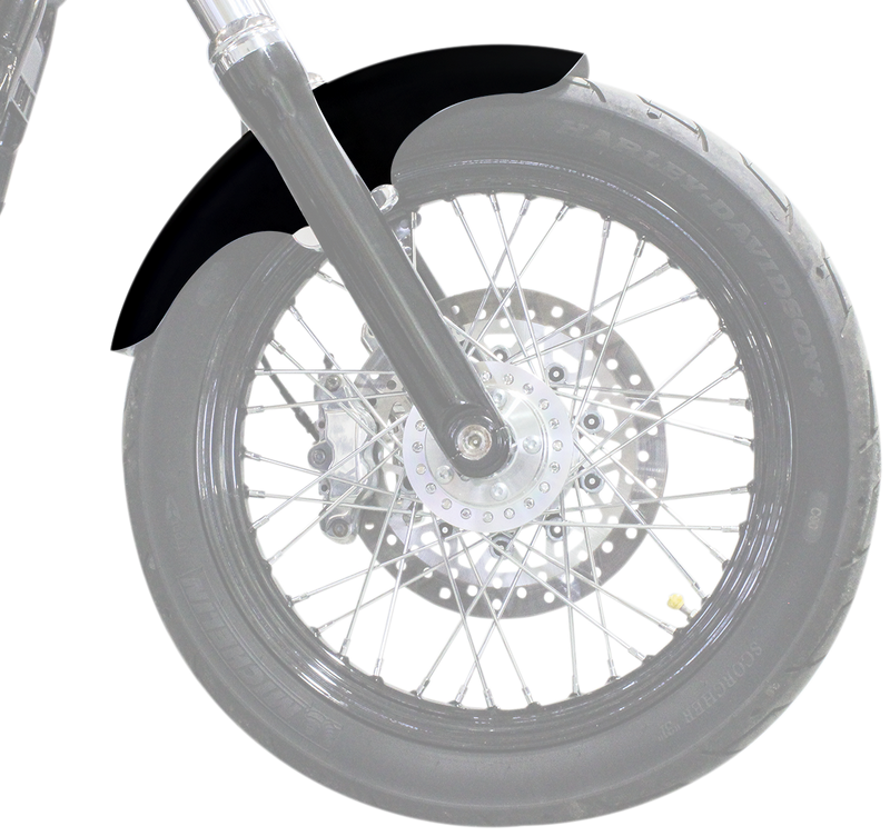 KLOCK WERKS Top Hat Fender Kit - w/ Satin Blocks - Steel - 19" - Softail '18-'23 - KWF-02-0495