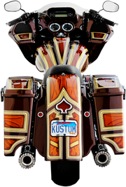 KLOCK WERKS The One Rear Fender - Frenched - Black - Steel - Harley-Davidson 2009-2023 - KWF-01-0304 - PartsOutlet.com.au