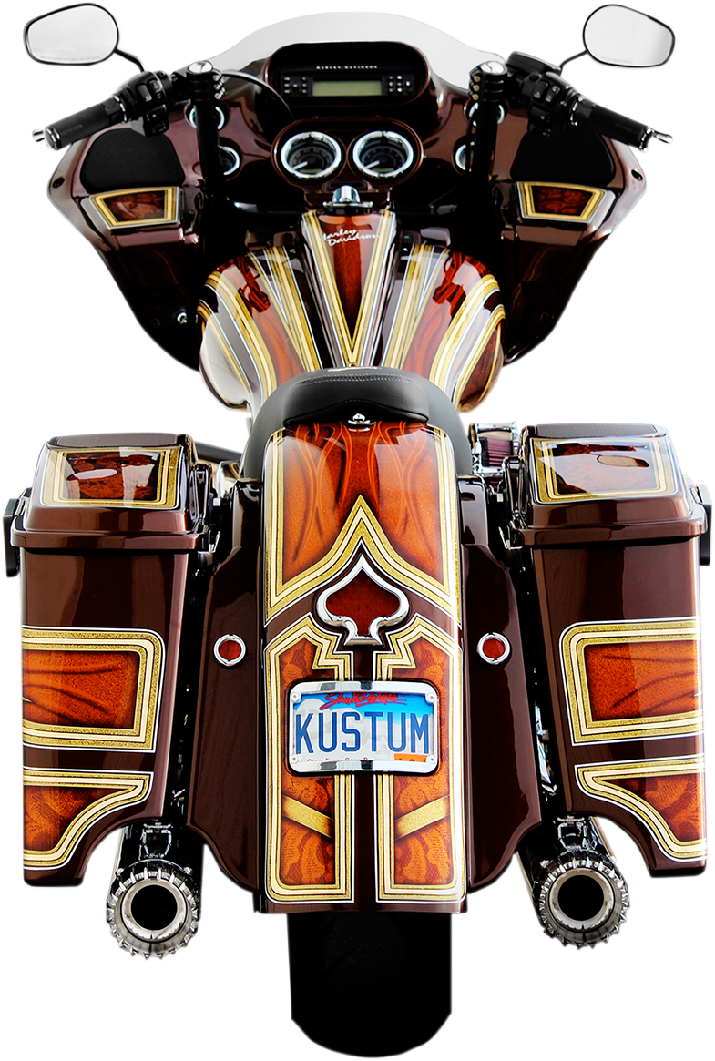 KLOCK WERKS The One Rear Fender - Frenched - Black - Steel - Harley-Davidson 2009-2023 - KWF-01-0304 - PartsOutlet.com.au