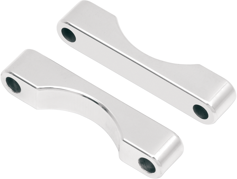 KLOCK WERKS WFB Benchmark Bagger Front Fender Blocks - For all 23"/26" Tire Hugger/Benchmark - Chrome - FL '84-'13 - KWFS-01-0100-C