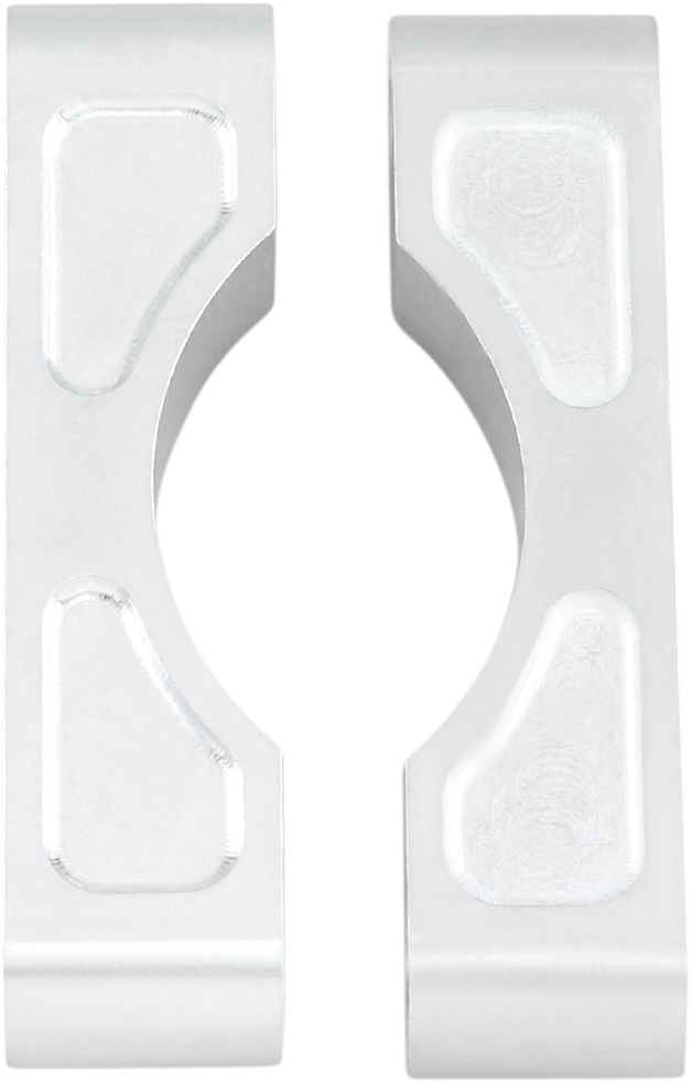 KLOCK WERKS Hugger Front Fender Mounting Blocks - For 16"/17"/18"/19" Wheels - Satin - FL '84-'13 - KWFS-01-0103